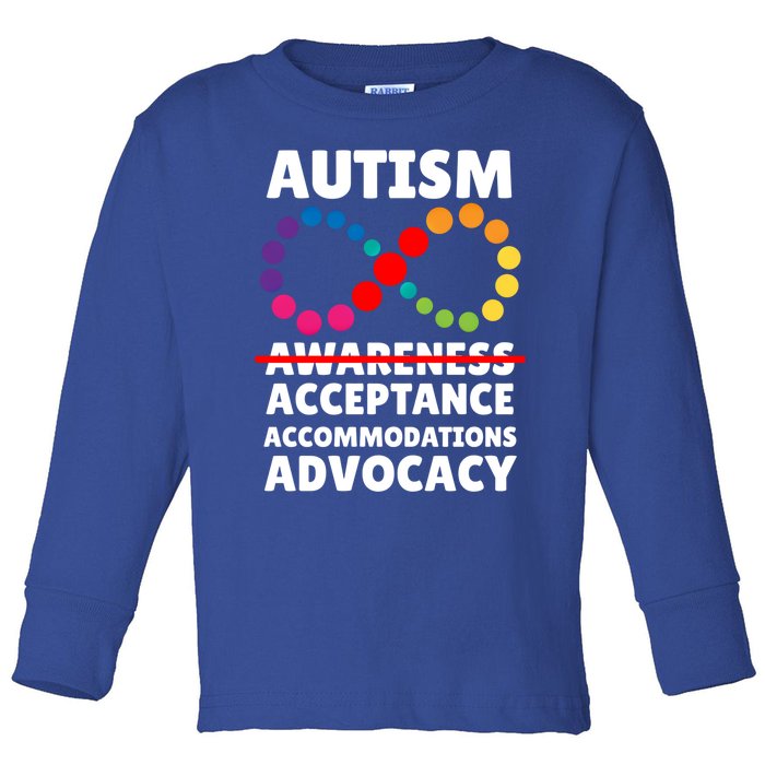 Autism Advocacy Acceptance Gift Toddler Long Sleeve Shirt