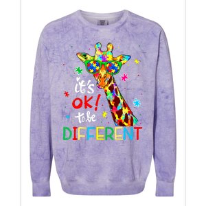 Autism Awareness Acceptance Women Its Ok To Be Different Colorblast Crewneck Sweatshirt