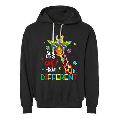 Autism Awareness Acceptance Women Its Ok To Be Different Garment-Dyed Fleece Hoodie