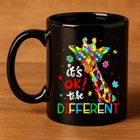 Autism Awareness Acceptance Women Its Ok To Be Different 11oz C Handle Ceramic Mug