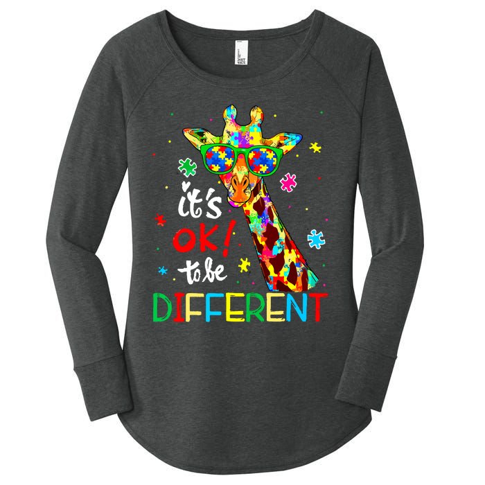 Autism Awareness Acceptance Women Its Ok To Be Different Women's Perfect Tri Tunic Long Sleeve Shirt