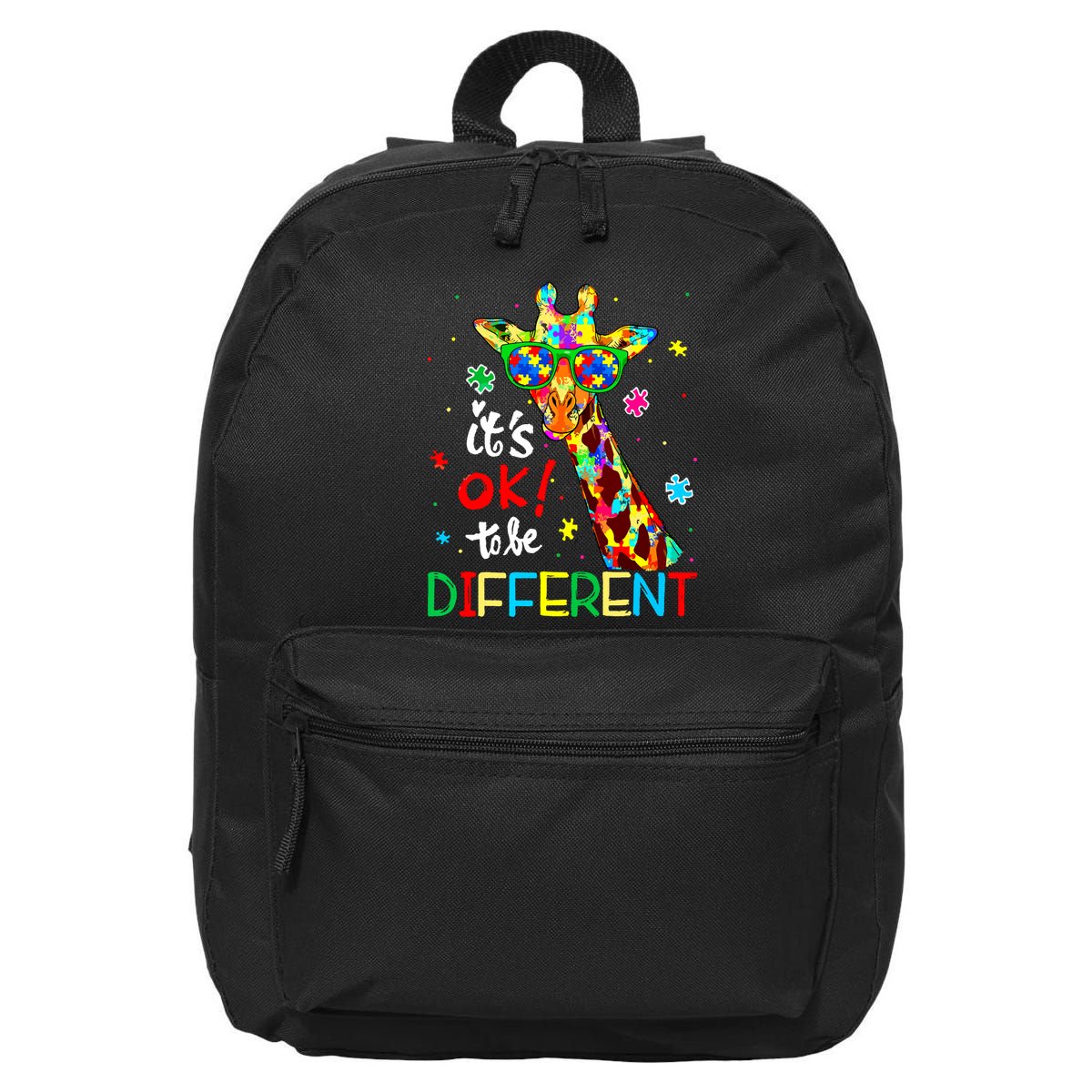 Autism Awareness Acceptance Women Its Ok To Be Different 16 in Basic Backpack