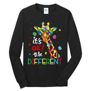 Autism Awareness Acceptance Women Its Ok To Be Different Tall Long Sleeve T-Shirt