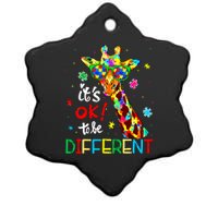 Autism Awareness Acceptance Women Its Ok To Be Different Ceramic Star Ornament