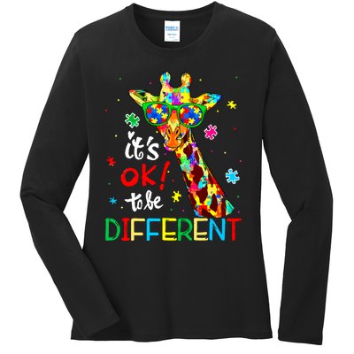 Autism Awareness Acceptance Women Its Ok To Be Different Ladies Long Sleeve Shirt