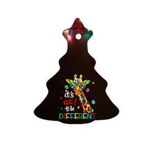 Autism Awareness Acceptance Women Its Ok To Be Different Ceramic Tree Ornament