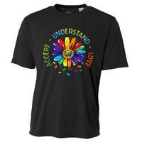 Autism Awareness Accept Understand Love Rainbow ASD Flower Cooling Performance Crew T-Shirt