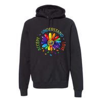 Autism Awareness Accept Understand Love Rainbow ASD Flower Premium Hoodie