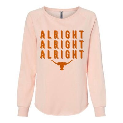 Alright, Alright, Alright Texas Shirt Texas Pride State USA Womens California Wash Sweatshirt