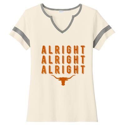 Alright, Alright, Alright Texas Shirt Texas Pride State USA Ladies Halftime Notch Neck Tee