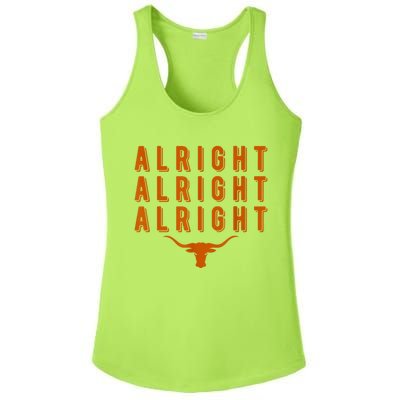 Alright, Alright, Alright Texas Shirt Texas Pride State USA Ladies PosiCharge Competitor Racerback Tank