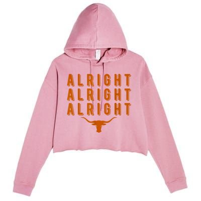 Alright, Alright, Alright Texas Shirt Texas Pride State USA Crop Fleece Hoodie