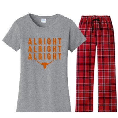 Alright, Alright, Alright Texas Shirt Texas Pride State USA Women's Flannel Pajama Set