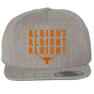 Alright, Alright, Alright Texas Shirt Texas Pride State USA Wool Snapback Cap