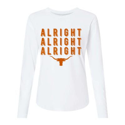 Alright, Alright, Alright Texas Shirt Texas Pride State USA Womens Cotton Relaxed Long Sleeve T-Shirt