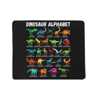 Alphabet AZ ABC Dino Identification Types Of Dinosaurs Mousepad