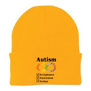 Autism Acceptance Awareness Action Knit Cap Winter Beanie