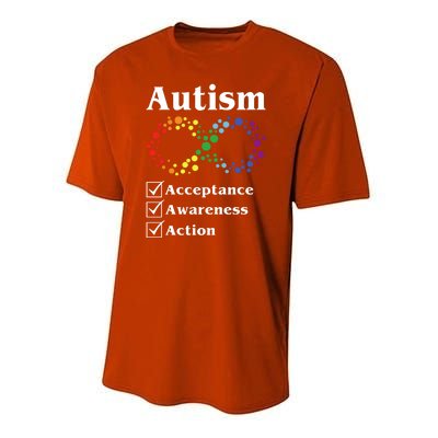 Autism Acceptance Awareness Action Youth Performance Sprint T-Shirt