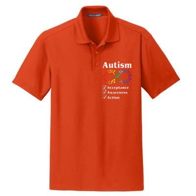 Autism Acceptance Awareness Action Dry Zone Grid Polo