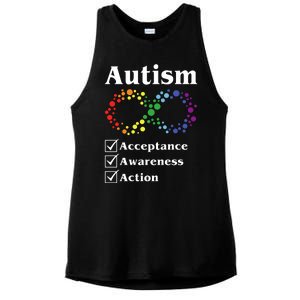 Autism Acceptance Awareness Action Ladies PosiCharge Tri-Blend Wicking Tank