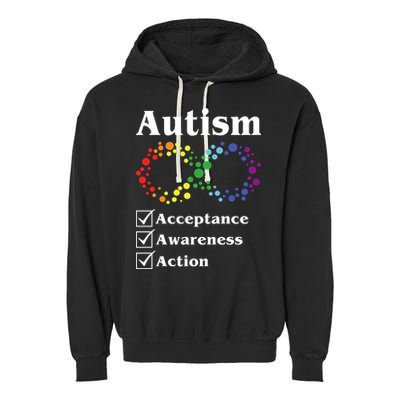 Autism Acceptance Awareness Action Garment-Dyed Fleece Hoodie