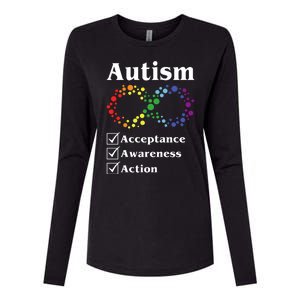 Autism Acceptance Awareness Action Womens Cotton Relaxed Long Sleeve T-Shirt