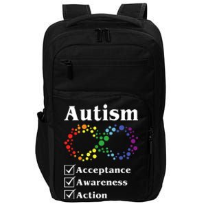 Autism Acceptance Awareness Action Impact Tech Backpack