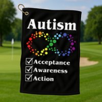 Autism Acceptance Awareness Action Golf Towel