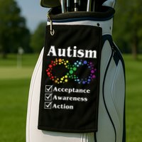 Autism Acceptance Awareness Action Golf Towel