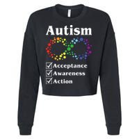 Autism Acceptance Awareness Action Cropped Pullover Crew