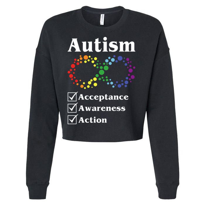 Autism Acceptance Awareness Action Cropped Pullover Crew