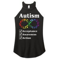 Autism Acceptance Awareness Action Women's Perfect Tri Rocker Tank