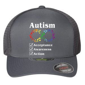 Autism Acceptance Awareness Action Flexfit Unipanel Trucker Cap