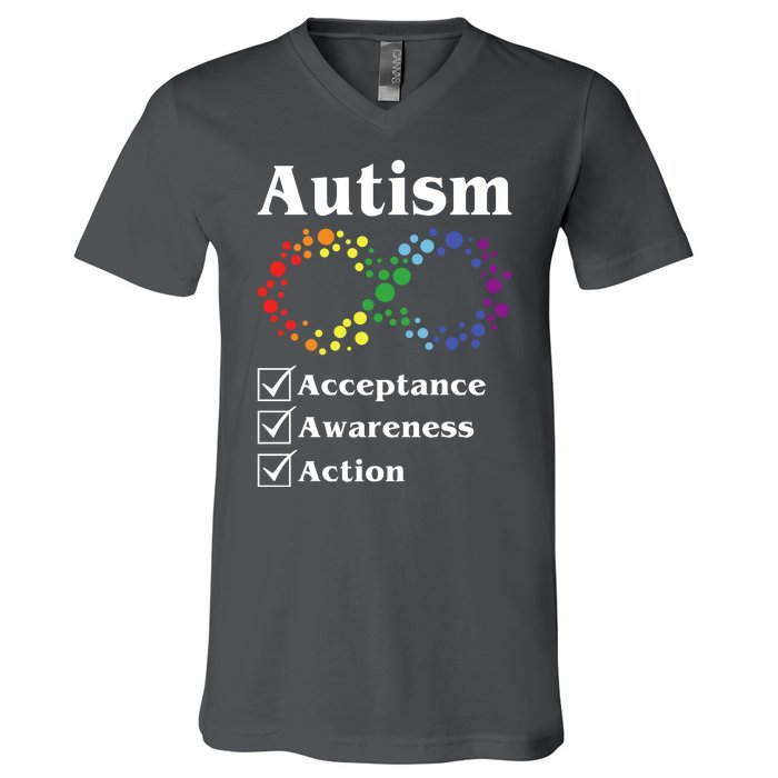 Autism Acceptance Awareness Action V-Neck T-Shirt