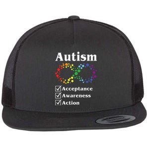 Autism Acceptance Awareness Action Flat Bill Trucker Hat