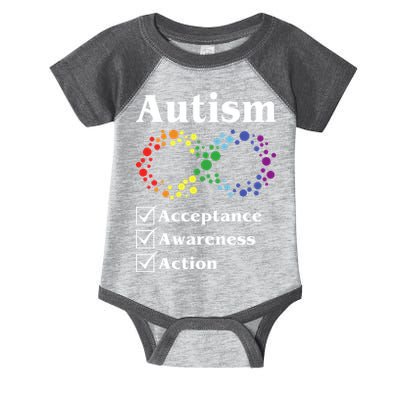 Autism Acceptance Awareness Action Infant Baby Jersey Bodysuit