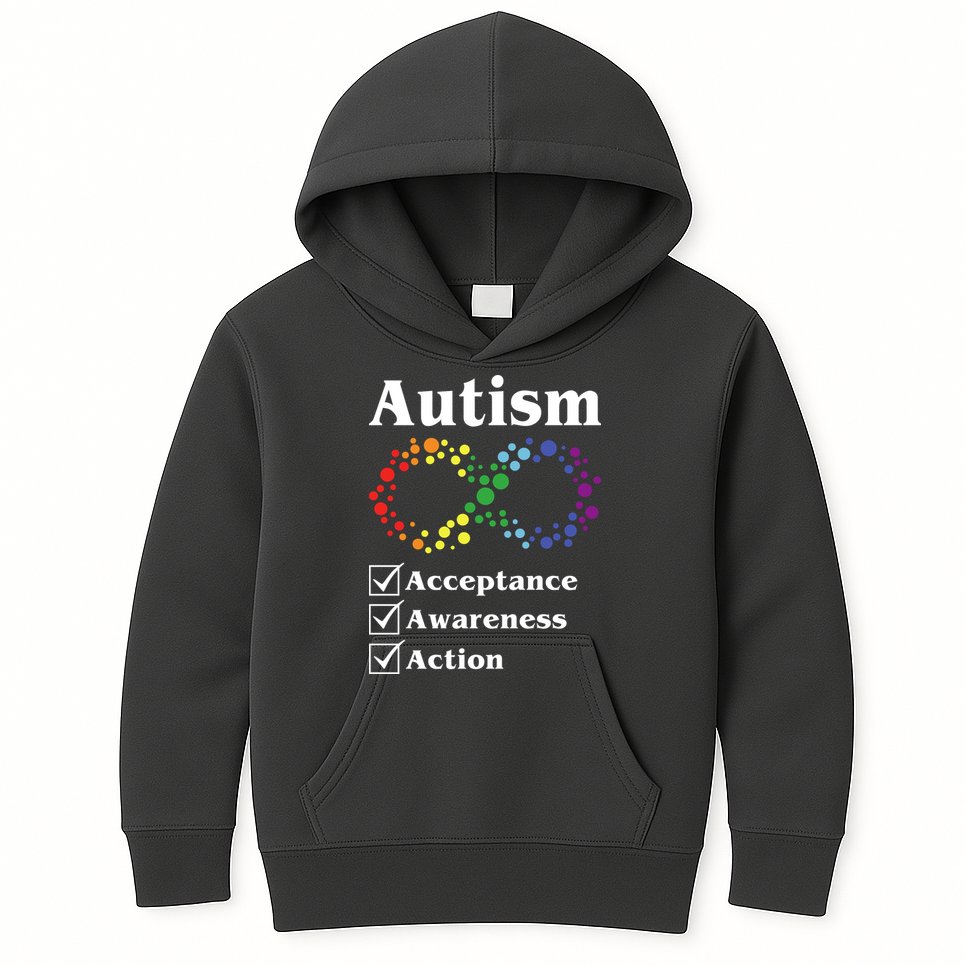 Autism Acceptance Awareness Action Kids Hoodie