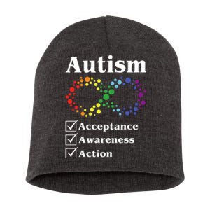 Autism Acceptance Awareness Action Short Acrylic Beanie