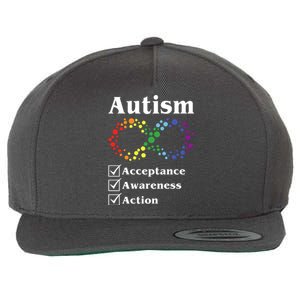 Autism Acceptance Awareness Action Wool Snapback Cap