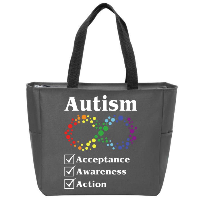 Autism Acceptance Awareness Action Zip Tote Bag