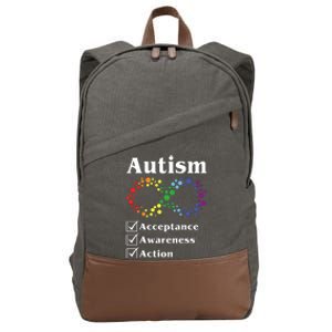 Autism Acceptance Awareness Action Cotton Canvas Backpack