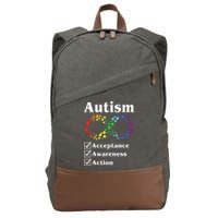 Autism Acceptance Awareness Action Cotton Canvas Backpack