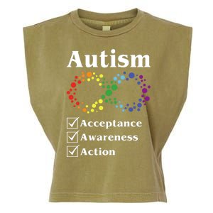 Autism Acceptance Awareness Action Garment-Dyed Women's Muscle Tee