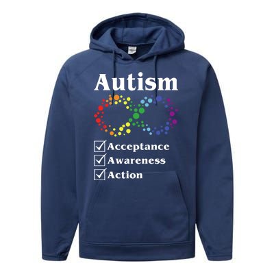 Autism Acceptance Awareness Action Performance Fleece Hoodie