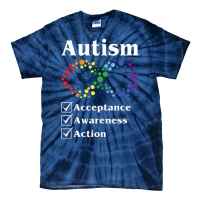 Autism Acceptance Awareness Action Tie-Dye T-Shirt