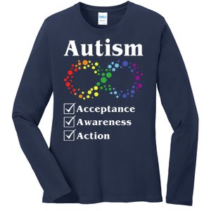 Autism Acceptance Awareness Action Ladies Long Sleeve Shirt