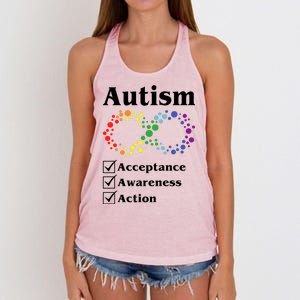 Autism Acceptance Awareness Action Women's Knotted Racerback Tank