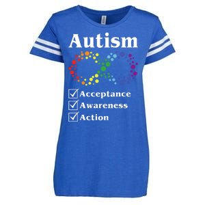 Autism Acceptance Awareness Action Enza Ladies Jersey Football T-Shirt