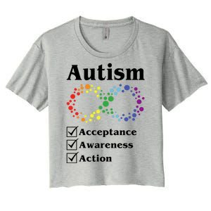 Autism Acceptance Awareness Action Women's Crop Top Tee