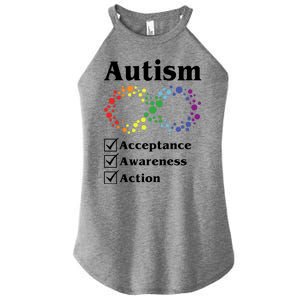 Autism Acceptance Awareness Action Women's Perfect Tri Rocker Tank